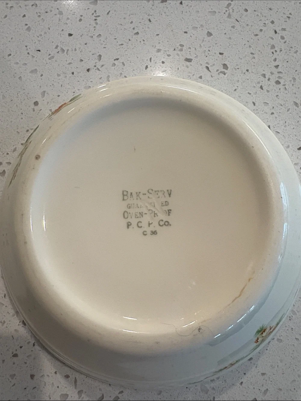 Vintage Bak-Serv Cream Ceramic Serving Bowl - Oven Proof